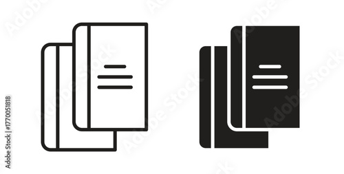 Book copy icon for mobile app, editable designs