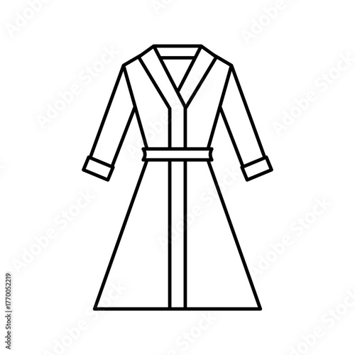 bathrobe icon on white background