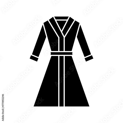 bathrobe icon on white background