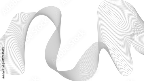 Abstract wave element for design. Digital frequency track equalizer. Abstract wave lines on white background. Dynamic wave pattern element for technology.