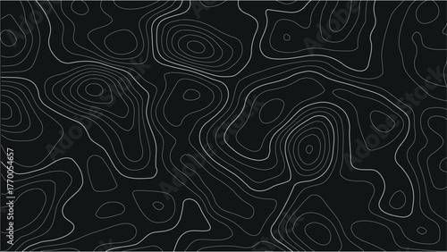 Topography map-inspired seamless vector texture with curved contour lines and subtle white grid overlays for nature and outdoor branding. Topographic map contours, White wave paper curved reliefs abst