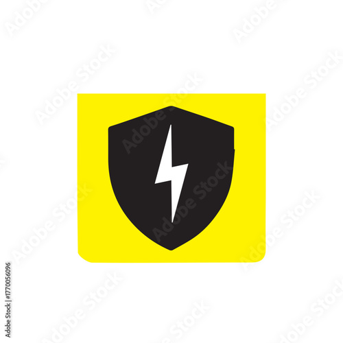 Lightning bolt shield icon