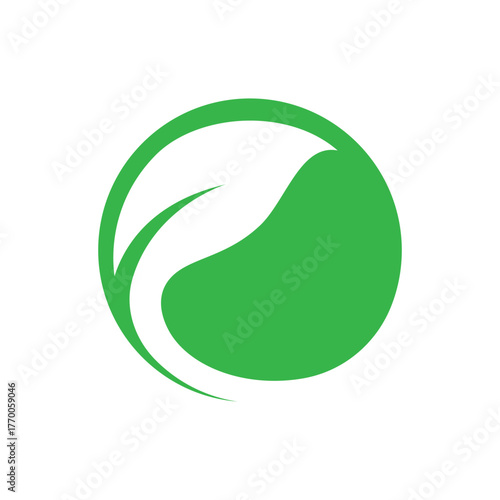 fresh leaf logo design for natural life
