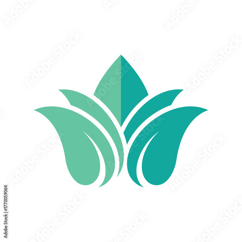 Elegant and beautiful blooming flower logo illustration