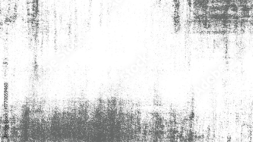 monochrome textured background with gray speckles and abstract patterns resembling distressed surfaces.