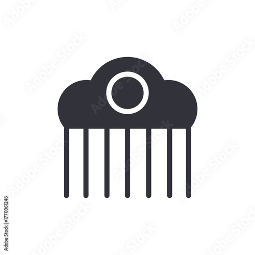 Styling Comb Symbol Hairdressing Salon Icon Style Minimal