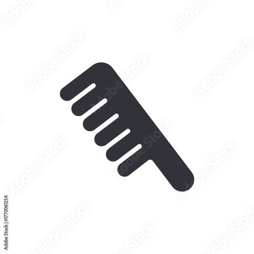 Minimalist Comb Icon, Barber Tool, Styling Accessory