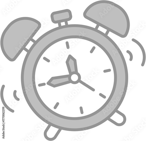 Ringing Vintage Twin-Bell Alarm Clock Icon