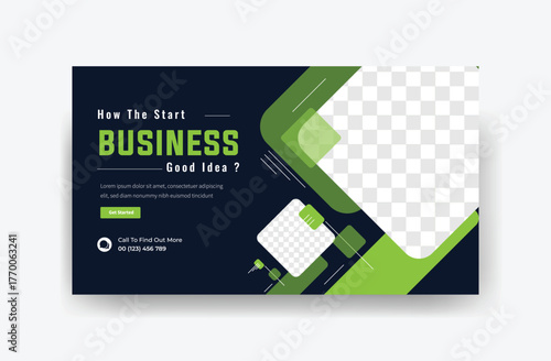 Startup Corporate Business Thumbnail Design, social media banner template, thumbnail design 