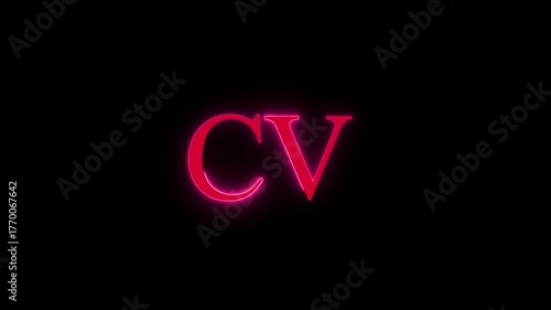 CV Flicker Glowing Title Graphic Motion Graphic
