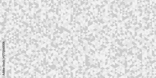 Abstract vector low polygon cubic white and gray vector poly triangle texture geometric pattern composed triangular. geometric wall tile and metal cube triangle wallpaper design background.	