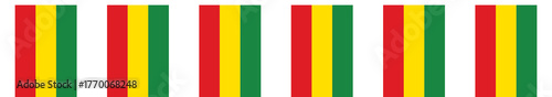 Free Download Red, yellow and green colored party bunting as the colors of the Black History Month flag. Flat design illustration. - GFXLoad