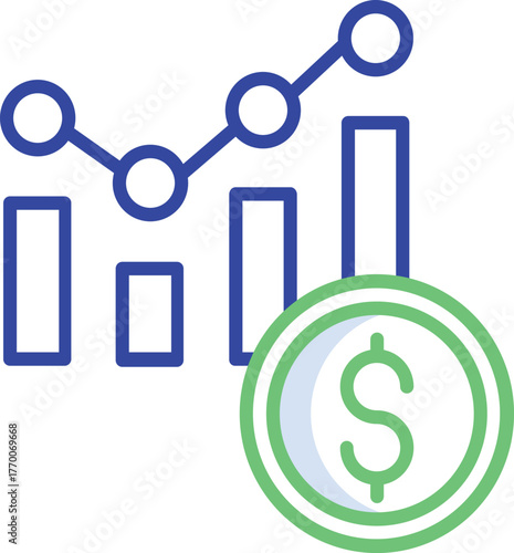 Abstract geometric composition with vibrant color elements and text placeholders