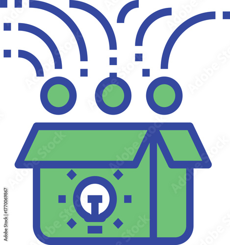 Modern crowdfunding campaign graphic with abstract elements