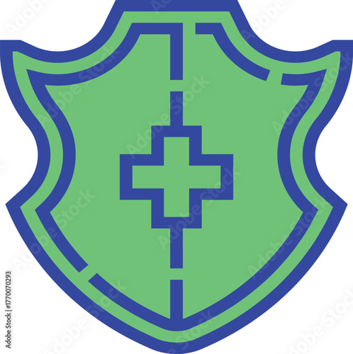 Abstract geometric pattern with vibrant color accents and clean lines