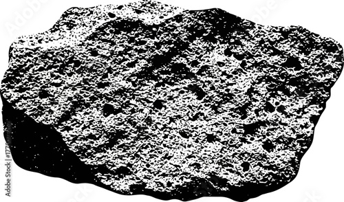 deep black grit a primal textural foundation, rugged, isolated, starkly expressive