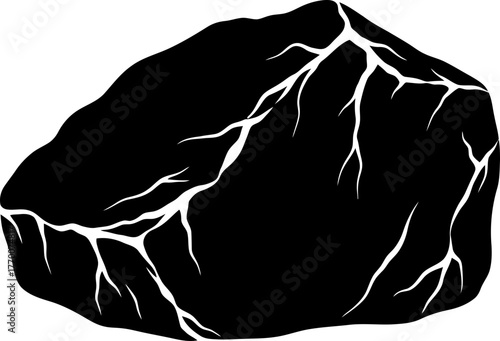 unearthing primal power dark minerals fractured surface reveals ancient geological strength