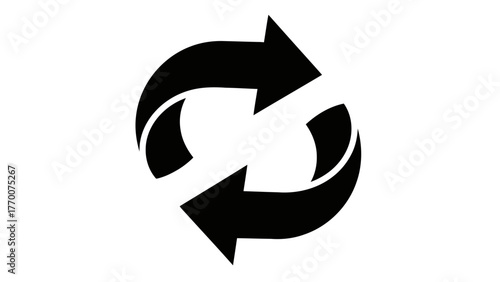 Black circular arrows indicating refresh or repeat