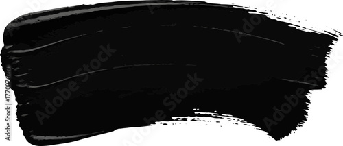 bold black brushstroke a confident mark of modern artistic expression