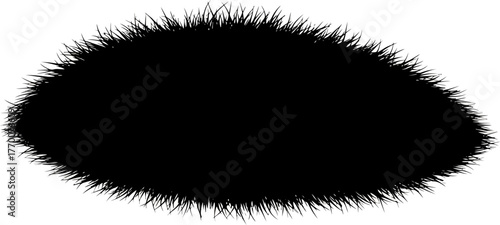 mysterious fuzzy black ellipse, an abstract organic void inviting contemplation