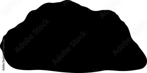 ink blot forms enigmatic darkness against stark, empty white space