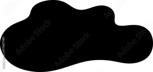 melting midnight abstract black fluid shape expressing dynamic artistic flow