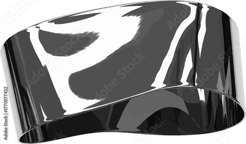 gleaming obsidian wave elegantly sculpts dynamic abstract form and reflection