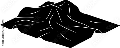 whispers of midnight fabric elegantly unfurling, a graceful artistic mystery