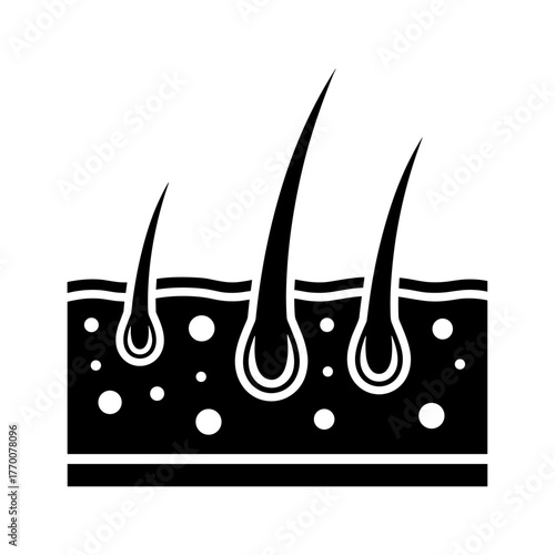 a detailed illustration of hair follicles showing hair growth skin structure and follicles health and medical
