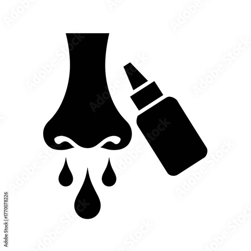 Nasal congestion relief with nose drops for blocked nose and runny nose due to cold flu and allergy season