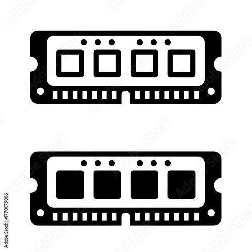 Two ram modules representing computer memory, data storage, and hardware components for system upgrades 100