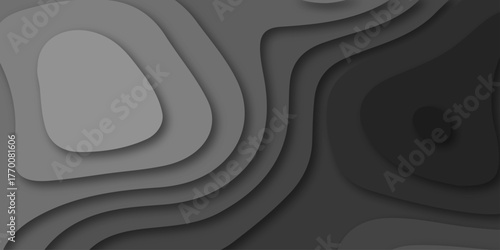 Abstract Luxury diamond creative topography map background. vector natural shadow papercut web topography map spiral line. black light dynamic smooth cover origami papercut texture background.	