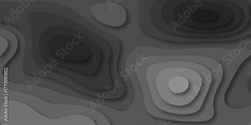 Abstract Luxury diamond creative topography map background. vector natural shadow papercut web topography map spiral line. black light dynamic smooth cover origami papercut texture background.	