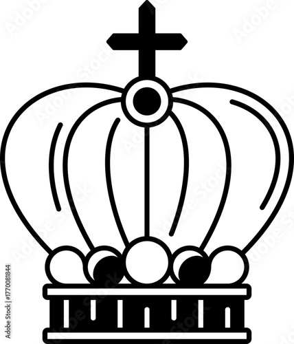 Crown vip premium icon.Royal crown symbol collection. line crown icon. vector illustration. King and Queen Crowns.crown icon on white background crown, king,queen, royal, princess, prince,king. ribbon