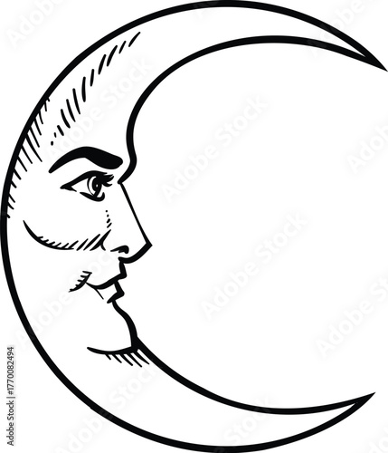 Sun with Face and Hands Vector Illustratio