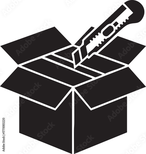 Subscription Service Box Silhouettes with Knife Cutting Seal for Cancellation