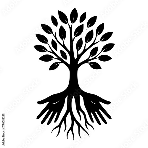 Tree of Life Embracing Nature, A representation of growth, support, and connection to nature