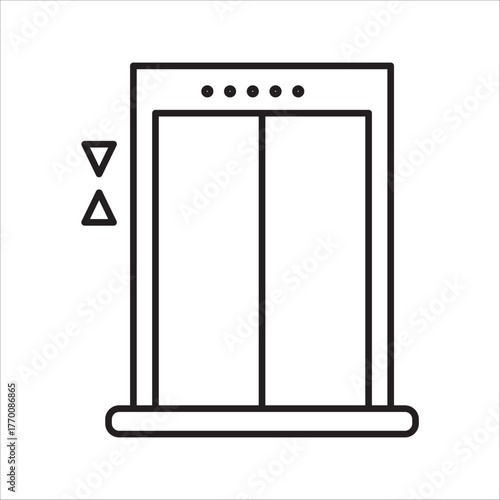 elevator icon , lift line symbol vector illustration on white background
