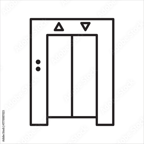 elevator icon , lift line symbol vector illustration on white background
