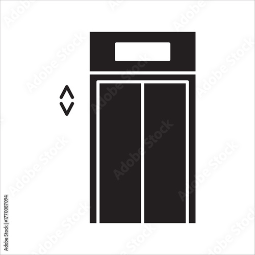 elevator icon , lift line symbol vector illustration on white background