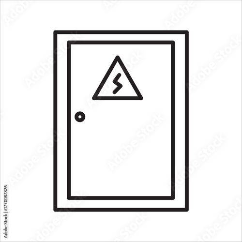 electric panel box vector. Electric distribution icon. editable on white background
