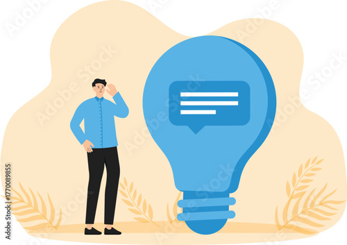 Self success and improvement, self-learning and improving themselves and receiving information, Education and personal growth concept
