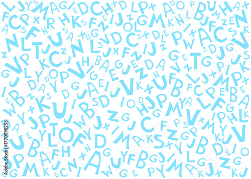 ABC seamless pattern. Cute alphabet. Playful font print for textile, home decor, kids room wall art. Design for wrapping, post cards, t-shirt print, blog cover. Vector