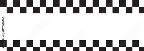 Checkered rectangular frame. Checkered chessboard, racing stripe speed, Racing flag finish line. dynamic lines, competition, automotive graphics. Rally checkerboard pattern. Finish racing frame. 