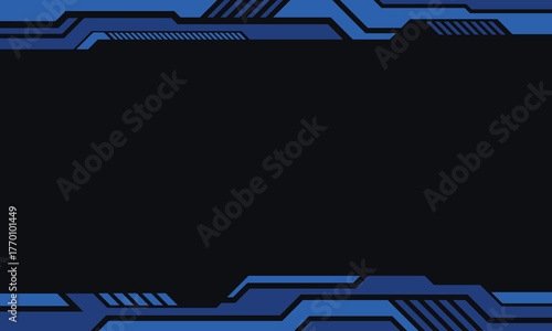 Futuristic technology blue border background