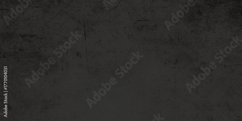 grunge and dirty panoramic concrete wall with cracks and scratcthes, abstract poster black grunge old stained wall texture, dark Black brick or charcoal wall texture.