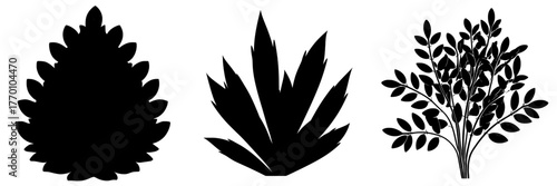 The bush icon modern is depicted in a flat style on a PNG background