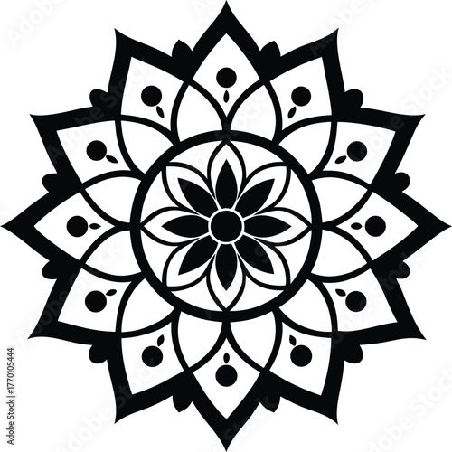 Intricate floral mandala design with delicate lace details