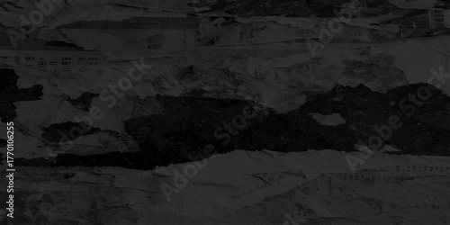  dark Black brick or charcoal wall texture, grunge and dirty panoramic concrete wall with cracks and scratcthes, abstract poster black grunge old stained wall texture.