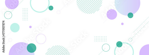Vibrant Abstract Banner with Overlapping Circles and Halftone Effects